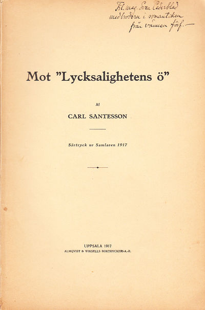 Mot ‘Lycksalighetens ö’ [= rubrik].