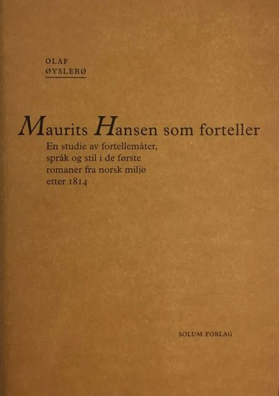 Maurits Hansen som forteller. En studie av…