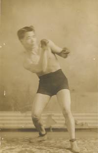 Inscribed Real Photo Postcard of Japanese-American Boxer Young Togo