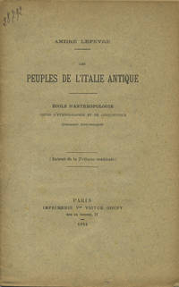 Paris: Imprimerie Vve Victor Goupy, 1894. Offprint. Paper wrappers. A very good copy with two large ...