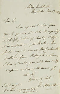 ALS. To William Sharp. About engraving of portrait of Pepys owned by Mr Cockerell