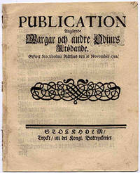 Publication angående wargar och andre odiurs…