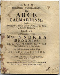Specimen academicum, de arce Calmariensi. A.a.
