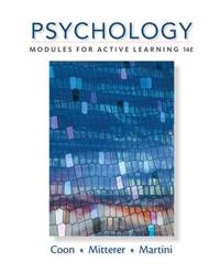 Psychology : Modules for Active Learning