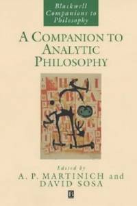 Companion To Analytic Philosophy: 58 (Blackwell Companions To Philosophy) - 