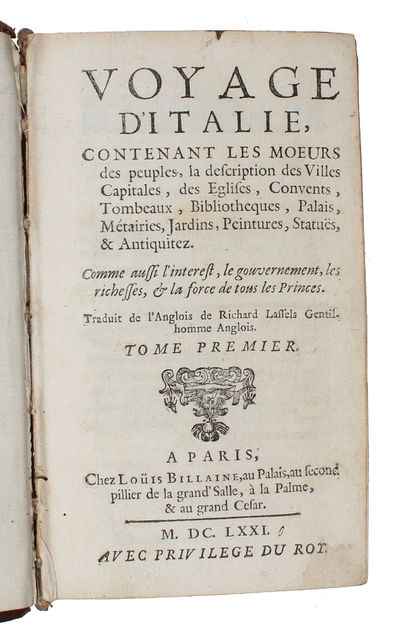 Voyage D'Italie, contenant les Moeurs des…