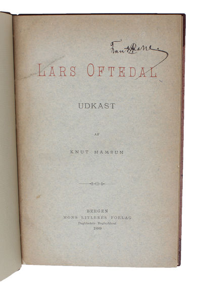 Lars Oftedal. Udkast.