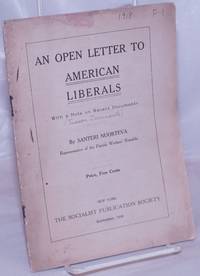 An open letter to American liberals, with a note on recent documents