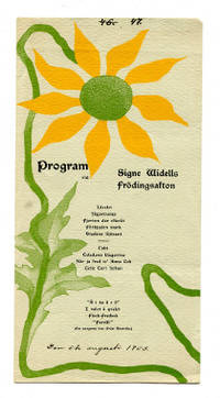 Program vid Signe Widells Frödingsafton.