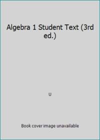 Algebra 1 Stu Text Grd 9 by Ed, 270546 3rd - 1905