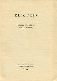 Erik Gren. Några minnesord.