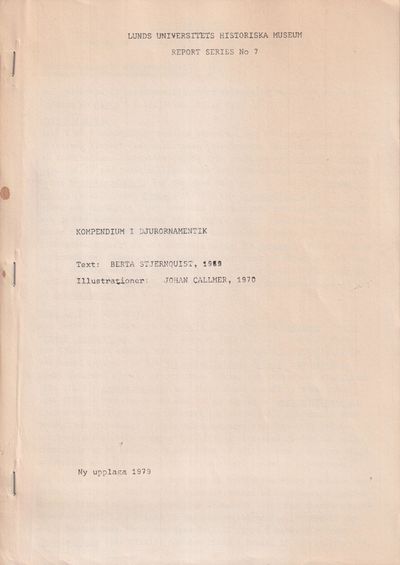 Kompendium i djurornamentik. Text: Berta…