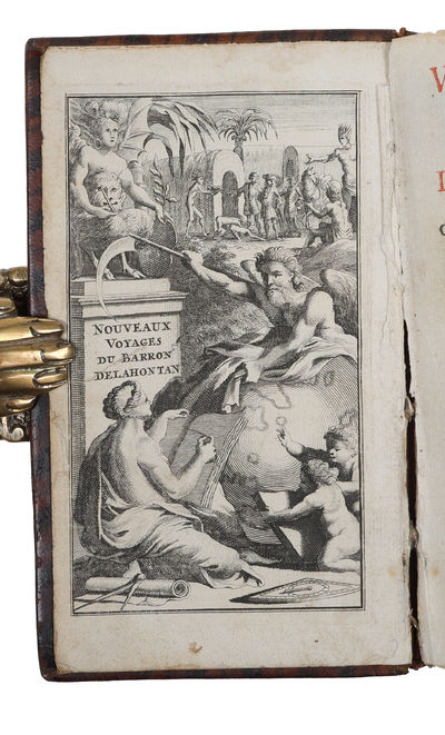 Voyages Du Baron Lahontan Dans L'Amérique Septentrionale. Seconde édition, revuë, corrigée & augmentée. 2 vols (+) Suite du voyage, de l'Amérique ou Dialogues de Monsieur le baron de Lahontan et d'un sauvage dans l'Amérique. (photo 4)