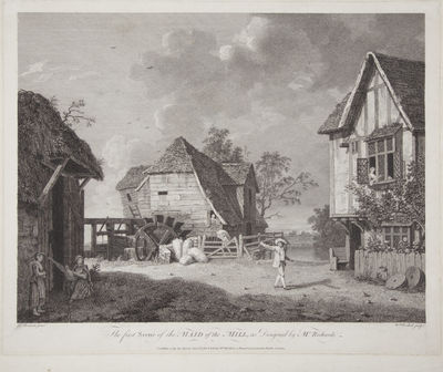 The first Scene of the Maid of the Mill, as Designed by Mr. Richards. Fine large engraving by William Woollett (1735-1785) after the painting by John Inigo Richards (1731-1810)