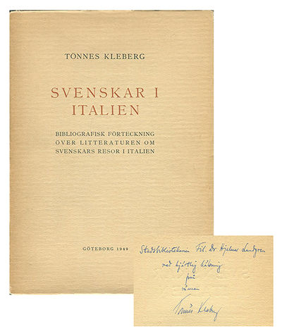 Svenskar i Italien. Bibliografisk förteckning…
