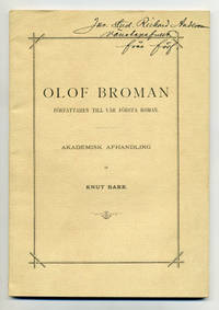 Olof Broman, författaren till vår första roman.…