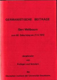 Germanistische Beiträge. Gert Mellbourn zum 60.…