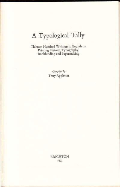 A typological tally. Thirteen hundred writings in…