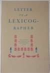 Letter to a Lexicographer