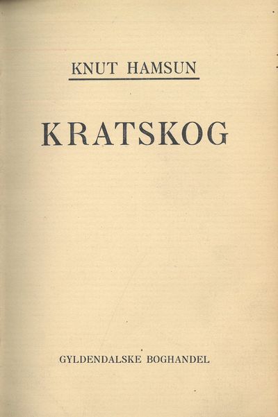 Kratskog. Historier og skitser.