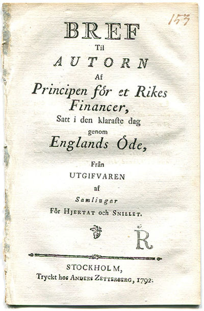 Bref til autorn af principen för et rikes…