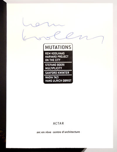 SIgned Rem Koolhaas Book - Biblio
