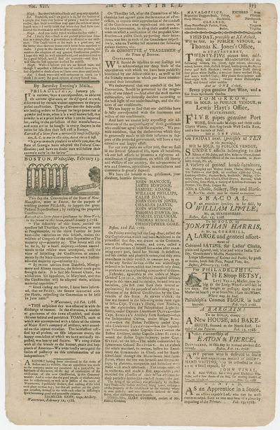 Iconic Pillars Illustration -- Celebrating Massachusetts’ Ratification and the Process of Erecting the “great federal superstructure”