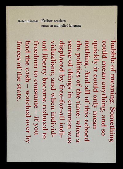 Fellow readers, notes on multiplied language