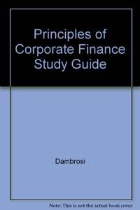 image of Principles of Corporate Finance Study Guide