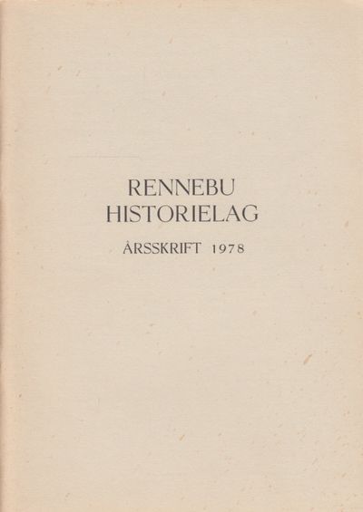 Rennebu historielag. Årsskrift 1978.