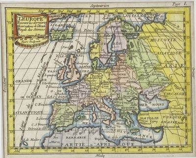 L'Europe, Suivant les dernieres Observations de l'Acad-Royale des Sciences; English translation: Europe, according to the latest observations of the Royal Academy of Sciences