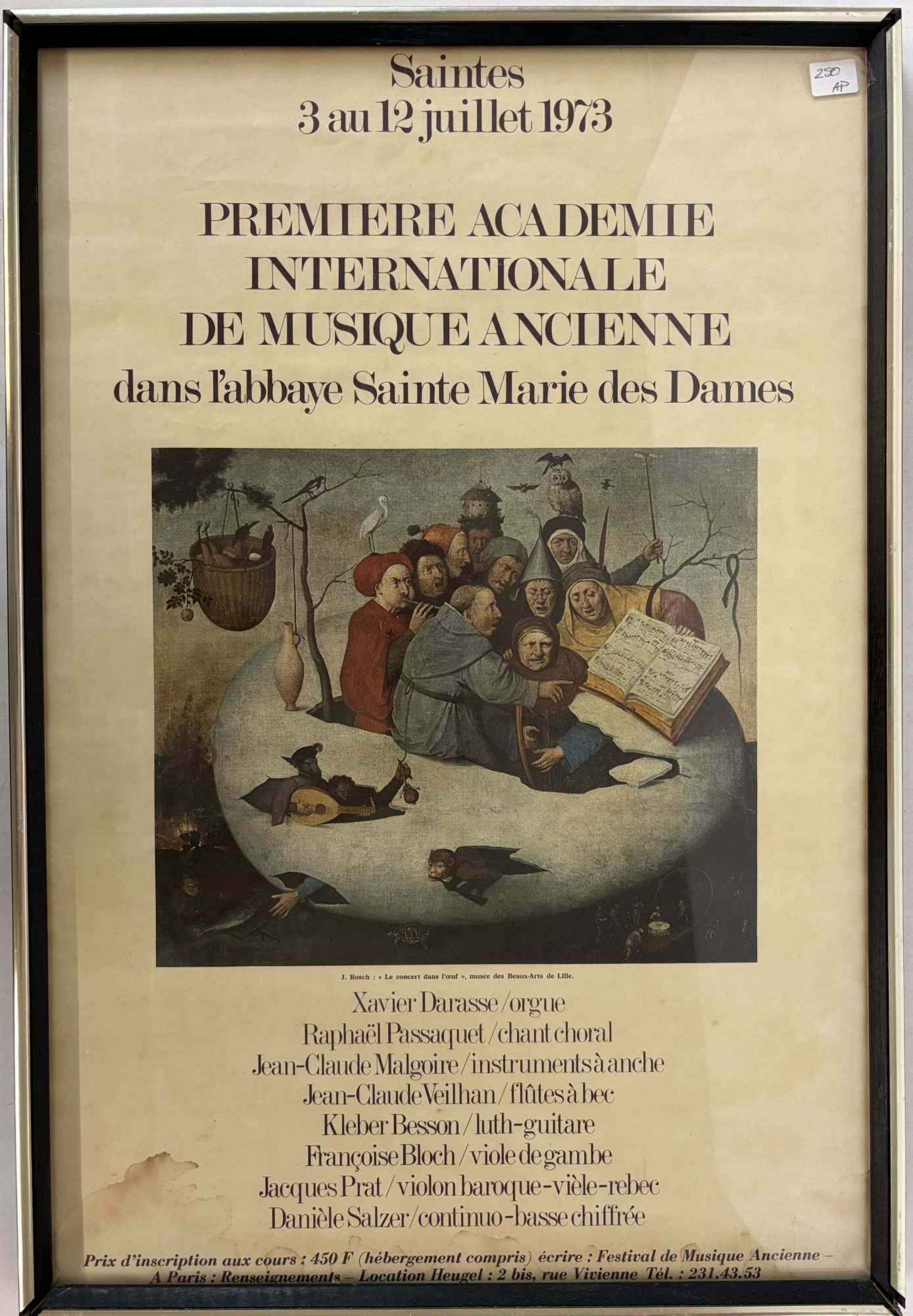 ORIGINAL "PREMIERE ACADEMIE INTERNATIONALE DE MUSI