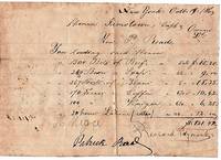 1864 HANDWRITTEN BILL FOR STORES LOADED AT NEW YORK, ABOARD THE SCHOONER "JAMESTOWN", SIGNED BY PATRICK READE