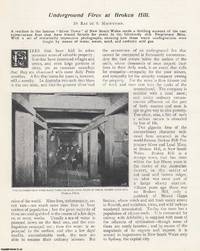 Underground Fires at Broken Hill : New South Wales. WIDE WORLD MAGAZINE : Truth really is...