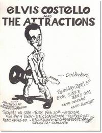 Original Flyer For a 1979 Elvis Costello and the Attractions Concert At State University of New York Binghamton