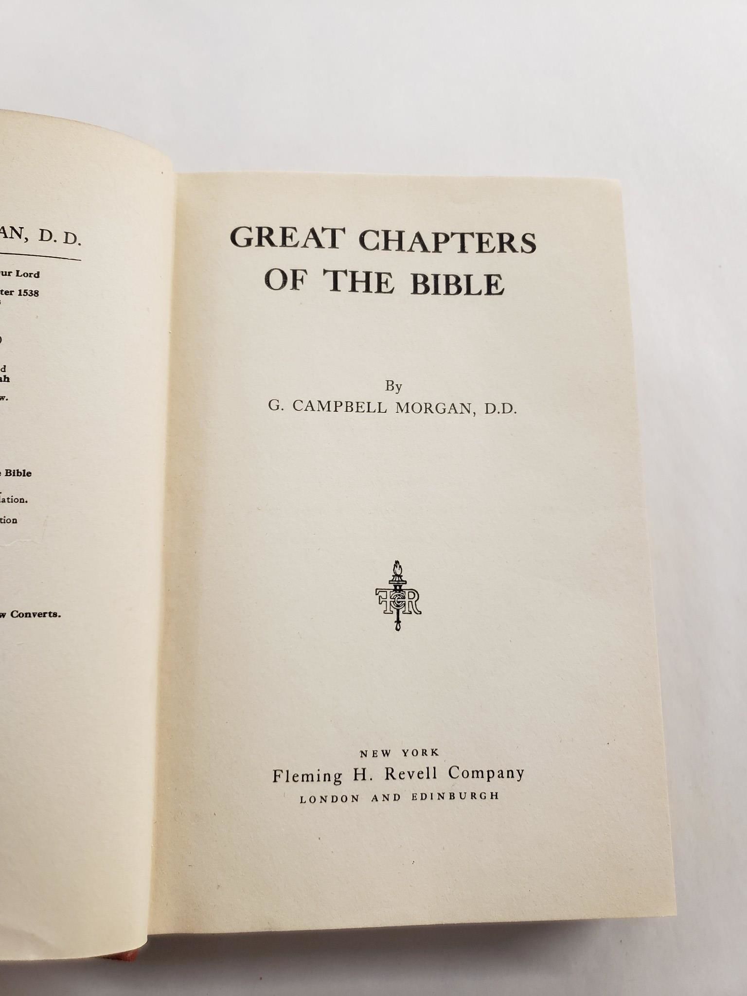 Great Chapters of the Bible by G. Campbell Morgan | Hardcover
