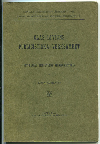 Clas Livijns publicistiska verksamhet. Ett bidrag…