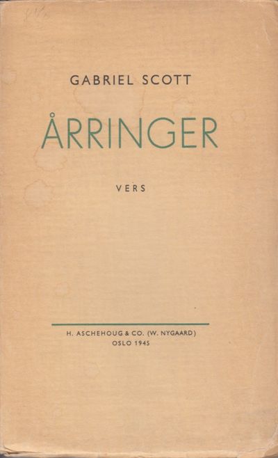Årringer. Vers 1894 - 1945.