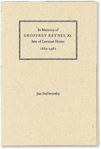 In Memory of Geoffrey Keynes, Kt. late of Lammas House 1887-1982