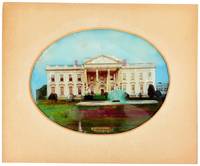White House / Washington, D.C. [Hand-painted glass photograph]