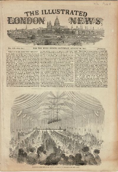 A collection of three issues of The Illustrated London News containing feature articles and illustrations of the first of what became known as The America's Cup Races