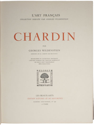 Chardin. Biographie et Catalogue Critiques L'Oeuvre Complet de L'Artiste reproduit en deux Cent Trente-Huit Héliogravures. (photo 2)