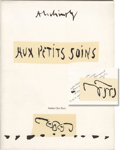 Pierre Alechinsky: Aux petits soins: Optiques (First French Edition, inscribed)