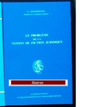 cover of Le problème de la notion de fiction juridique
