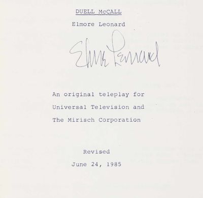 : Universal Television/ The Mirisch Corporation, 1985. Softcover. near fine. Quarto. 99pp. . Yellow ...