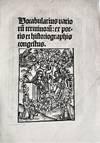 Vocabularius variorum terminorum: ex poetis et historiographis congestus