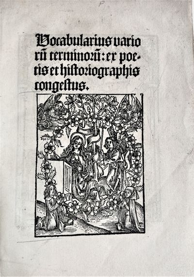 Vocabularius variorum terminorum: ex poetis et historiographis congestus