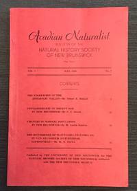 ACADIAN NATURALIST, Bulletin of the Natural History Society of New Brunswick, New Series, Vol. 2...