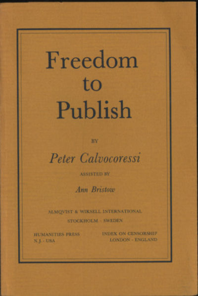 FREEDOM TO PUBLISH. A report on obstacles to…