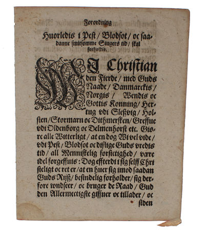 Forordning Huorledis i Pest / Blodsot / oc…